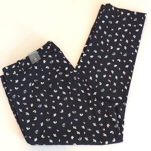NWT The Limited Exact Stretch Ankle- navy W white flowers. 16R